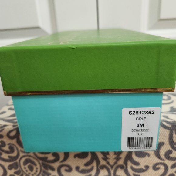 Kate Spade  Denim Navy Fringe Slide Sandals Sz 8M - Picture 8 of 8